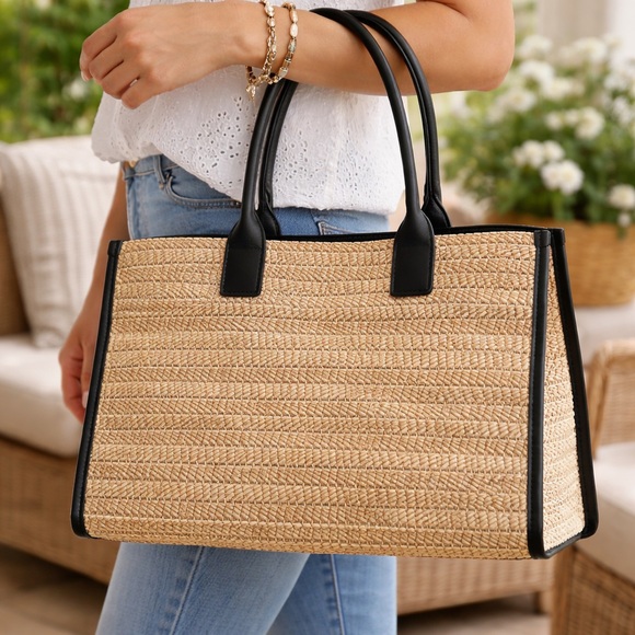 Walter Baker Handbags - Walter Baker Tan and Black Tote Bag